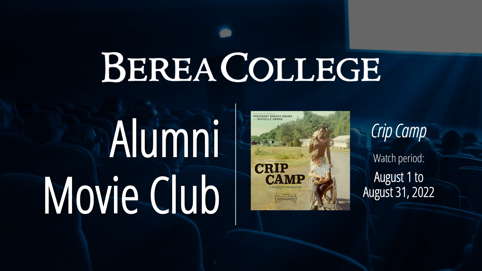 August Alumni Movie Club Flyer